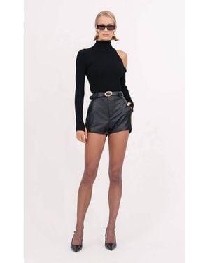 NonChalant Label Robbie Shorts - Black