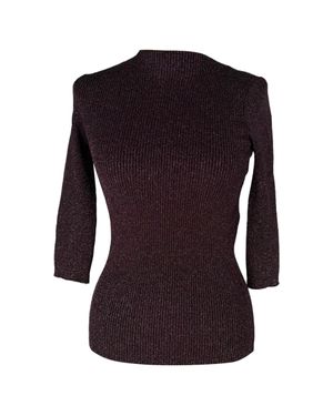 Maje Ribbed-Knit Top - Black
