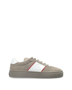 Furla Enjoy Lace Uo Suede Leather Sneakers - White