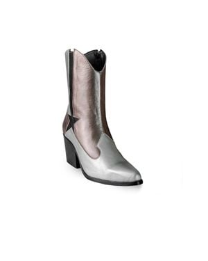 BALA DI GALA Metallic Premium Leather Stella Boots - Black