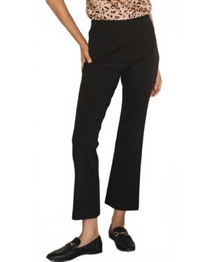 Skies Are Blue Kick Flare Cropped Dress Pants - Black