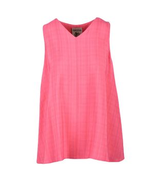 Semicouture Flared Viscose Top - Pink