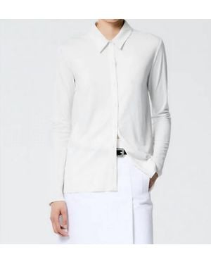 Tibi Deeba Cupro Slim Shirt - White