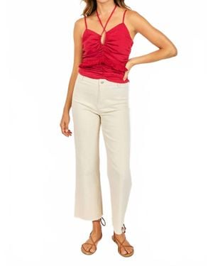 Sadie & Sage Erin Tassel Top - Red