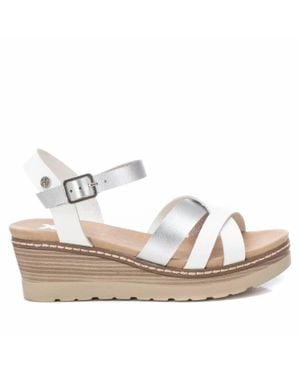 Xti Wedge Strappy Sandals - Metallic