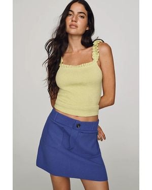 Maeve Colette Knit Mini Skirt - Blue