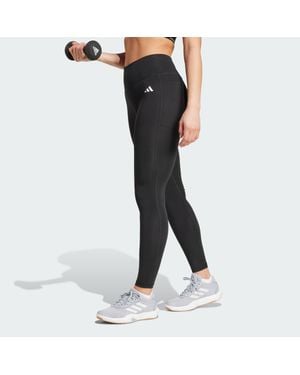 adidas Optimé Essentials Stash Pocket Full-Length Leggings - Black