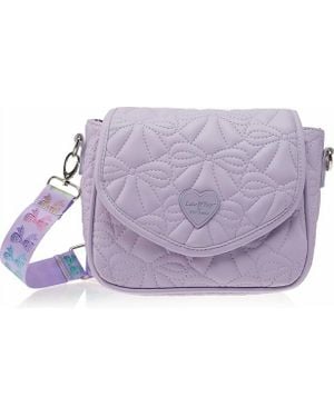 Betsey Johnson Quilted Crossbody Purse Bag - Purple