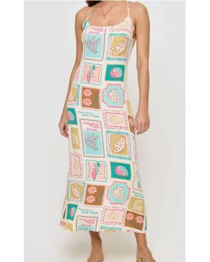 LSPACE Summer Somewhere Midi Dress - Blue