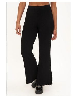 Project Social T Sure Shot Side Slit Sweater Rib Pant - Black