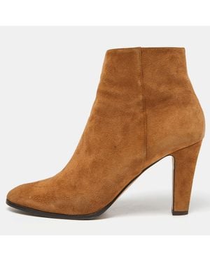 Jimmy Choo Tan Suede Ankle Length Booties - Brown