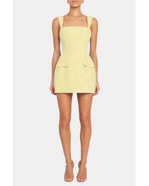 Amanda Uprichard Bethany Skort Romper - Yellow