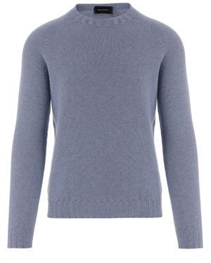 Tagliatore Light Cashmere Crewneck Sweater - Blue