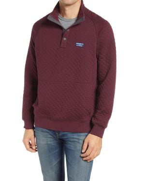 L.L. Bean Burgundy Quilted Sweatshirt - Red