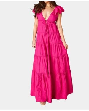 BuddyLove Holland Tiered Maxi Dress - Pink