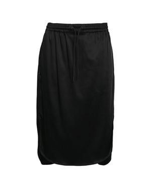 T By Alexander Wang Drawstring Midi Skirt - Black
