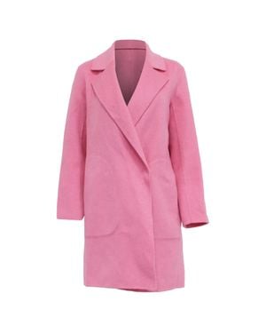 Theory Double-Breasted Coat - Pink