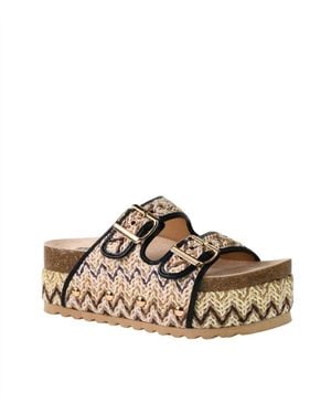 Chinese Laundry Pueblo Raffia Sandals - Brown