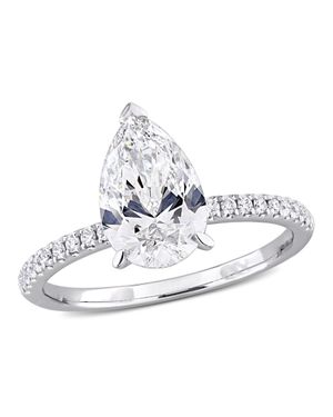 Created Forever 2 1/6Ct Tw Pear-Shape Lab-Grown Diamond Engagement Ring - White