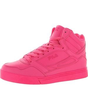 Fila Everge Faux Leather Fitness Athletic And Training Shoes - Pink