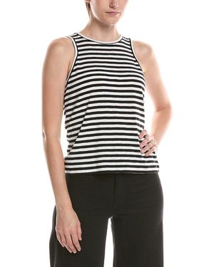 NIC+ZOE Stripe Cape Rib Tank - Black