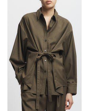 Saint Art Kinn Oversized Shirt - Green
