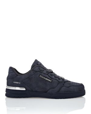 Philipp Plein Nabuk Eco Leather Lo-Top Sneakers - Blue