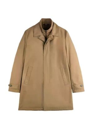 Fay Morning Db Front Duck Down Raincoat - Brown