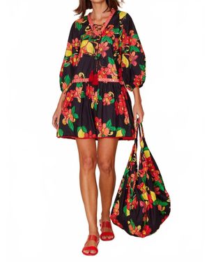 MODAPOSA Susana Printed Throw On Sundress - Red