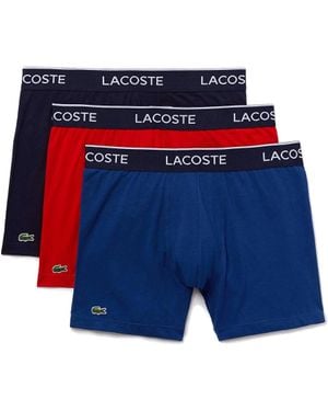Lacoste Classic Cotton Stretch Boxer Briefs - Blue