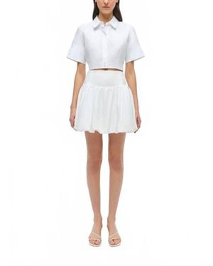 Jonathan Simkhai Pippa Cotton Mini Skirt - White