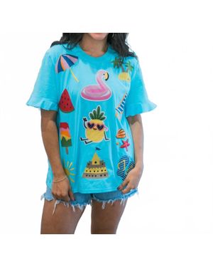 Layerz Clothing Summertime Short Sleeve Tee - Blue