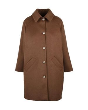 Guttha Warm Raglan Sleeve Coat - Brown