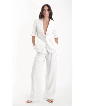 Karina Grimaldi Aven Linen Pants - White