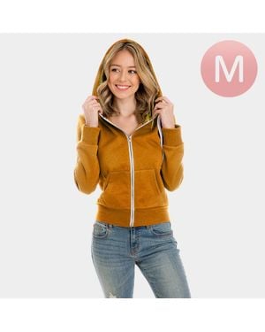 TRUEDAMES Zip Up Hoodies Sweater - Orange