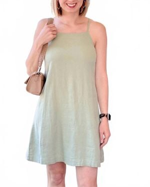 Ichi Linno Mini Dress - Green
