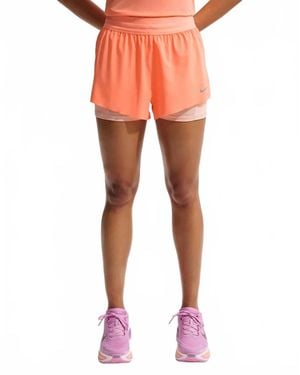 Nike Swift Dri-Fit Mid-Rise 2-In-1 Running Shorts - Red