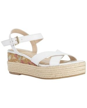 Dune Kalmias Leather Wedge - White
