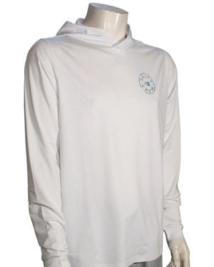 Salty Crew Watermark Hoodie Stretch Long Sleeve Pullover Red334 - White