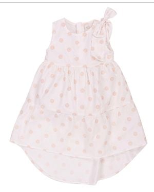 EMC Girl's Glitter Polka Dots Dress - Pink