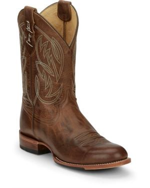 Justin Boots George Strait Pearsall Amber Western Boots - Brown