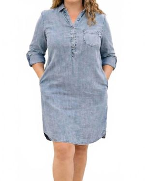 Before You Collection Coastal Chambray Dress - Blue