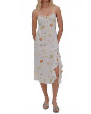 For Love & Lemons Chania Midi Dress - Gray