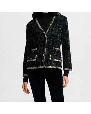 Veronica Beard Ceriani Knit Jacket - Black