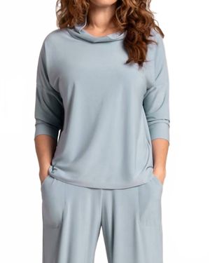 Sympli Slouch Sweatshirt Top - Blue