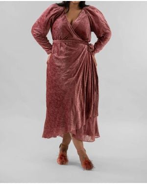Tanya Taylor Laureen Midi Dress - Red
