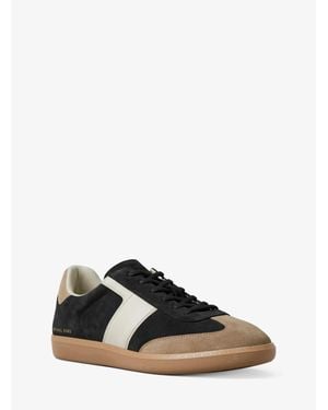 MICHAEL Michael Kors Jovie Color-Block Suede Sneaker - Black