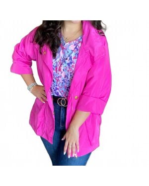 Carole'S Collections Signature Rain Jacket - Pink