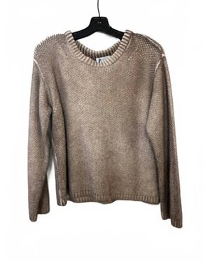 Ploumanac'h Patty Soffio Art Cashmere Crumble Crewneck Sweater - Brown
