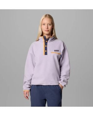 Columbia Helvetiatm Ii Sweatshirt Pearl Fleece Cropped Jax753 - Purple